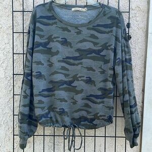 Liberty Love Green and Blue Camo Top